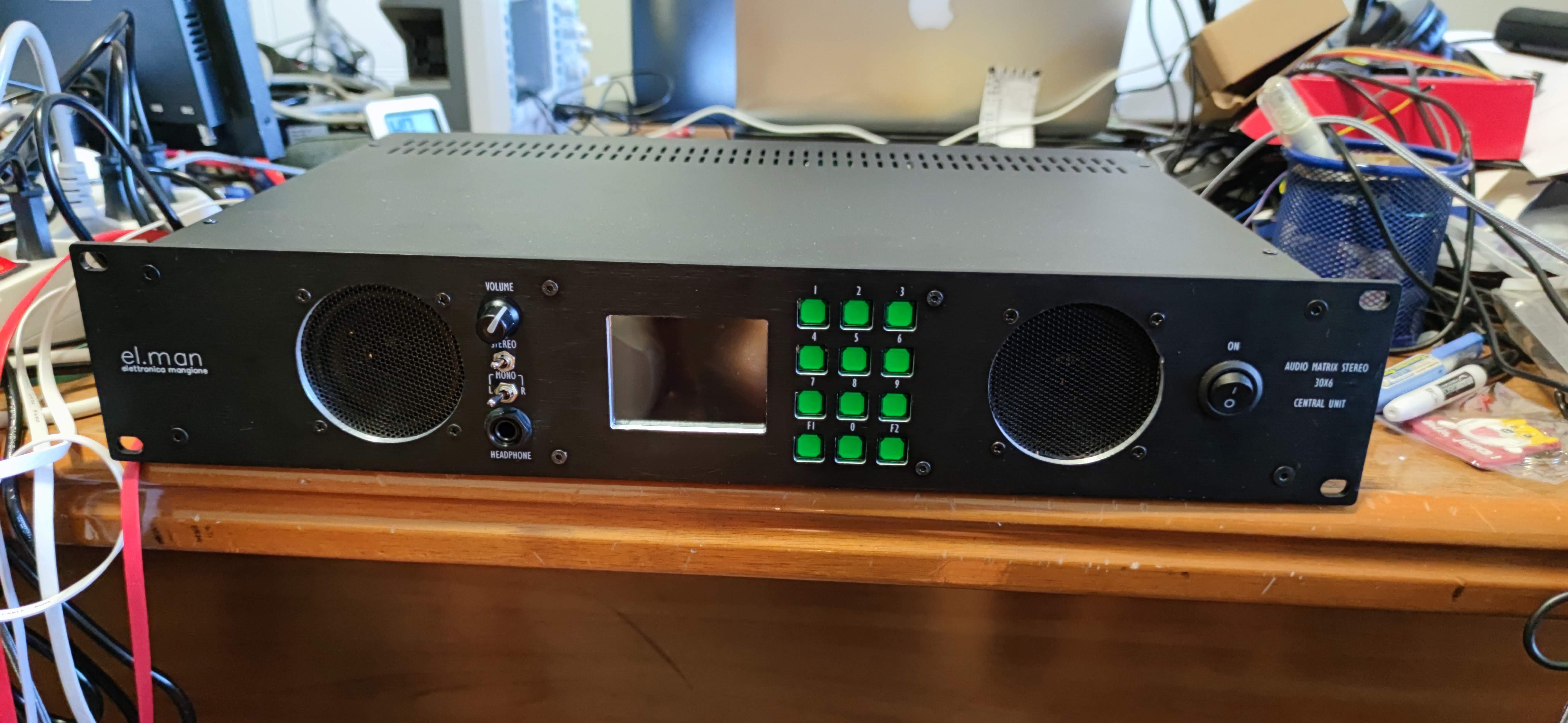 Audio matrix level meter