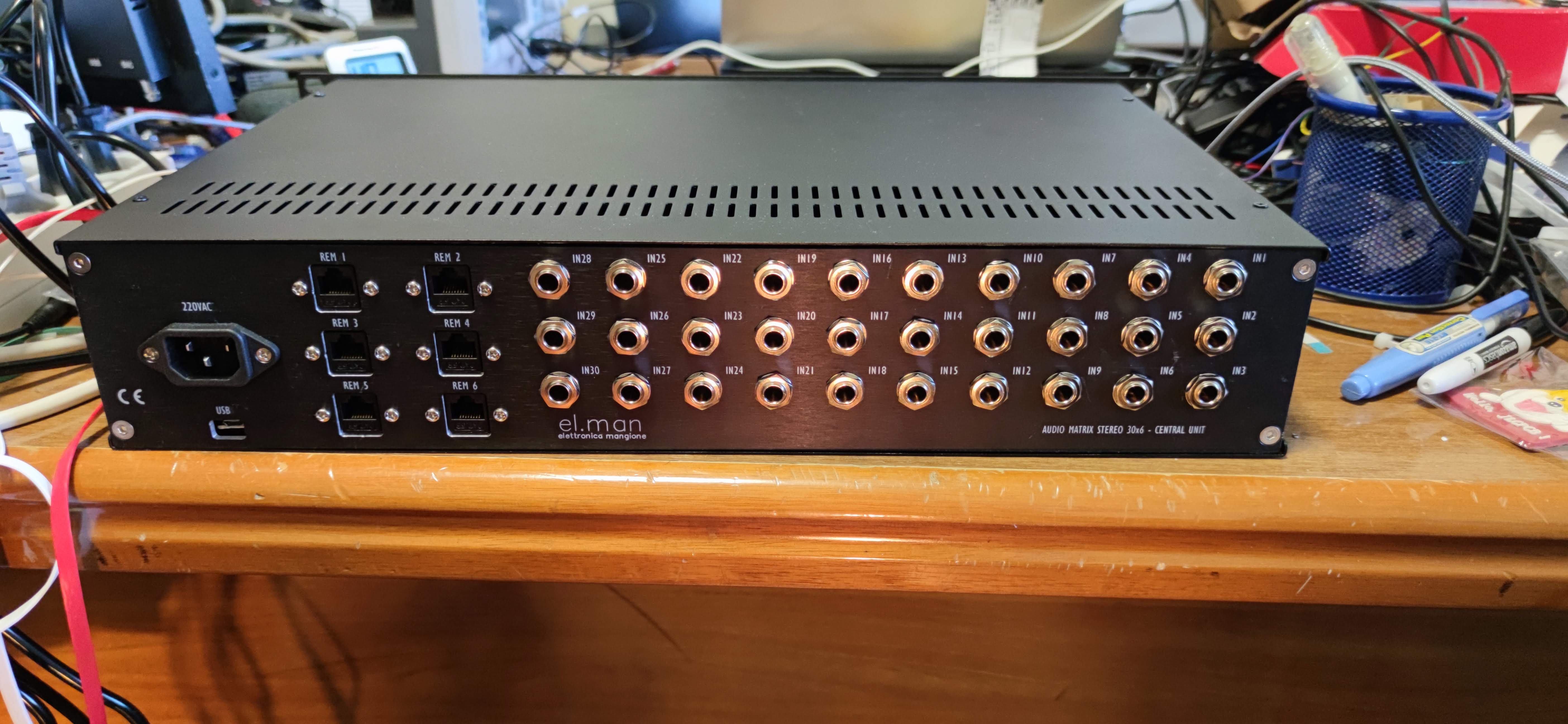 Audio matrix display detail